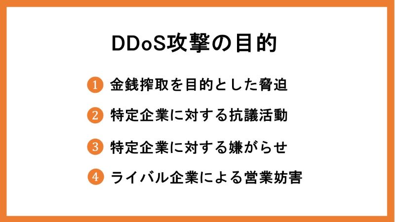 DDoS攻撃の目的