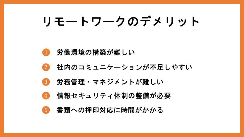 リモートワークのデメリット