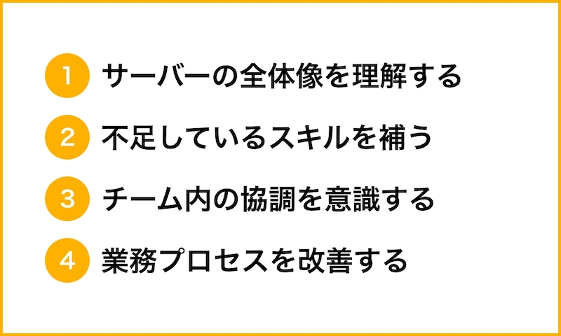 サーバー管理担当者になったらすべきこと