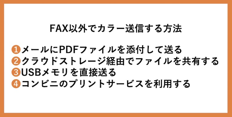 FAX以外で資料や画像をカラー送信する方法